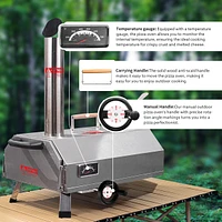 Streamdale Furniture Portable Wood Fired Pizza Oven for Outdoor Cooking