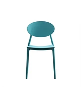 Contemporary Injection-Molded Plastic Outdoor Chairs in Vibrant Hues