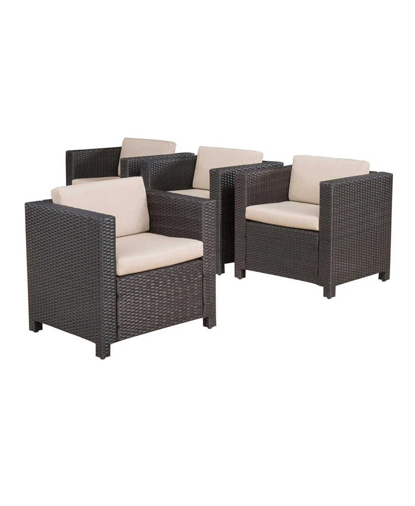 Streamdale Furniture Woven Texture Minimalist Outdoor Club Chairs for Modern Comfort