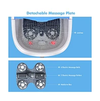 Slickblue Portable All-In-One Heated Foot Bubble Spa Bath Motorized Massager