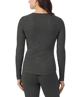 Cuddl Duds Women's Ribbed Crewneck Long-Sleeve Top