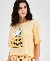 Love Tribe Juniors' Peanuts Halloween Crewneck Tee