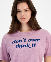 Rebellious One Juniors' Don't Overthink It Graphic T-Shirt