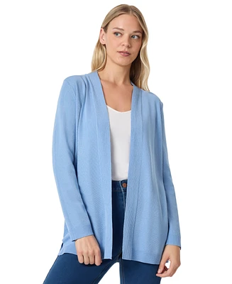 Jones New York Petite Open-Front Long-Sleeve Cardigan