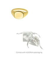 Adornia Gold Square Face Signet Pinky Ring