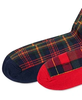 Polo Ralph Lauren Men's 2-Pk. Shirting Plaid Slack Socks