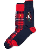 Polo Ralph Lauren Men's 2-Pk. Arctic Holiday Bear Slack Socks