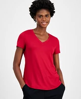 Id Ideology Women's Essentials V-Neck T-Shirt, Pack of 3, Created for Macy's