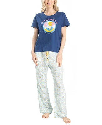 Ocean Pacific Women's Vibes T-shirt/Voile pant