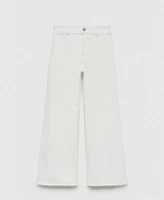 Mango Women's High-Waist Wide Leg Jeans