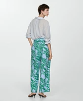 Mango Women's Bow Printed Pants