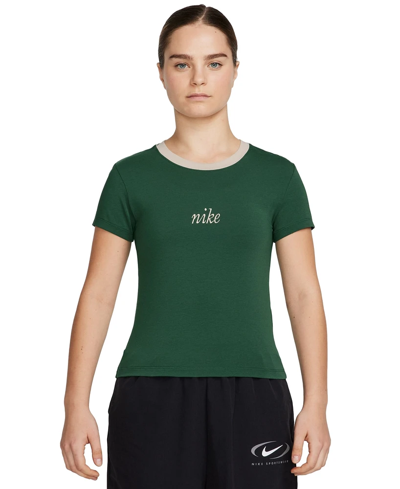 Nike Women's Sportswear Chill Knit Slim Cropped T-Shirt