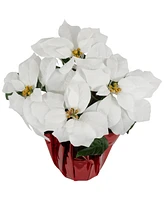 Northlight White Artificial Christmas Poinsettia 13.75"