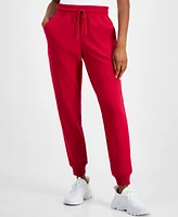 Id Ideology Women's Relaxed Rib-Cuff Fleece Jogger Sweatpants, Created for Macy's