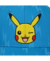 Pokemon Pikachu Winking Face Men's Blue Baseball Cap