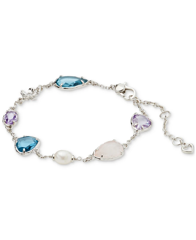 kate spade new york Silver-Tone Lilac Haze Station Bracelet