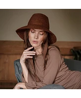 Brunna.Co Meg Jute Straw Hat In Burnt Sienna