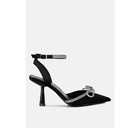 tantrum mid heel diamante jewel sandals