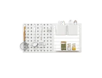 Slickblue Pegboard Combination Kit Combination Wall Organizer with Magnets and Hooks