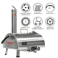 12" Portable Rotatable Wood Fired Pizza Oven
