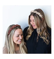 Headbands of Hope Scrunch Headband - Faux Leather Beige