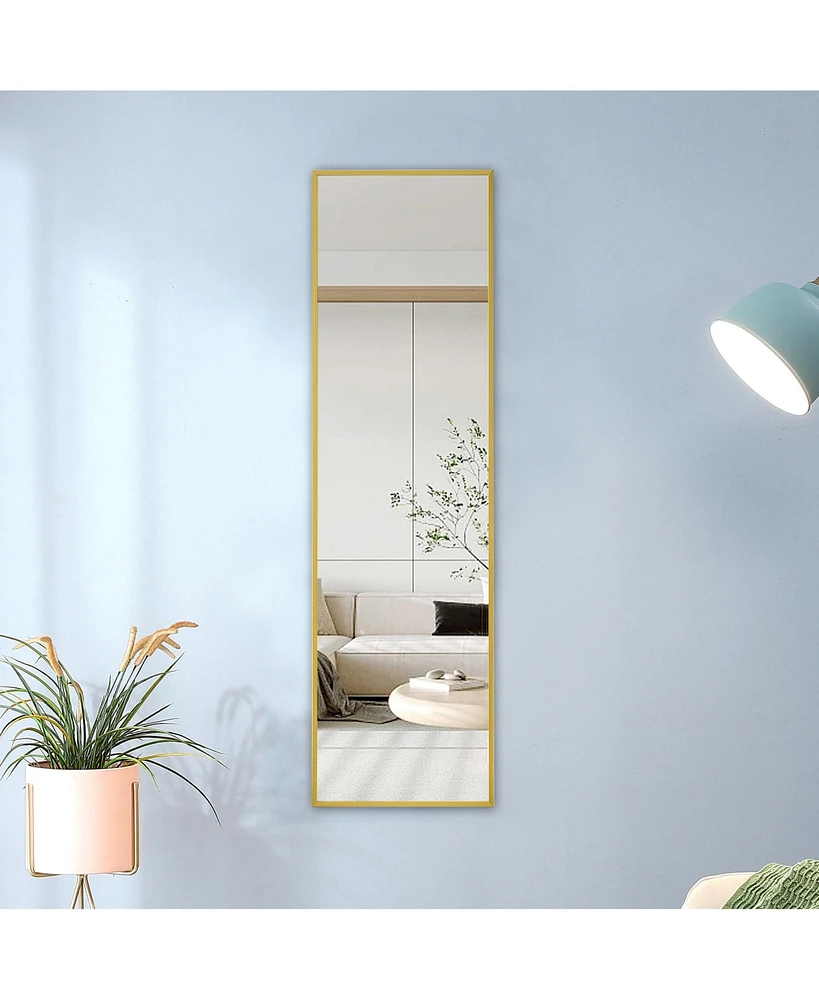 Simplie Fun Scratch Resistant Fingerprint-Free Full Body Mirror with Easy Assembly