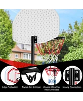 Slickblue Height Adjustable Basketball Hoop with 2 Nets and Fillable Base