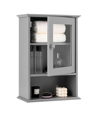 Sugift Bathroom Wall Mounted Adjustable Hanging Storage Medicine Cabinet