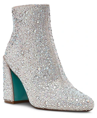 Betsey Johnson Women's Hugo Block High Heel Booties