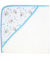 Tendertyme Baby Boys and Girls Elephant Balloons Hooded Bath Towel Wash Cloth Set