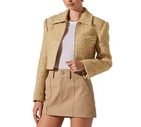 Astr the Label Women's Lindsay Cropped Zip-Front Jacket