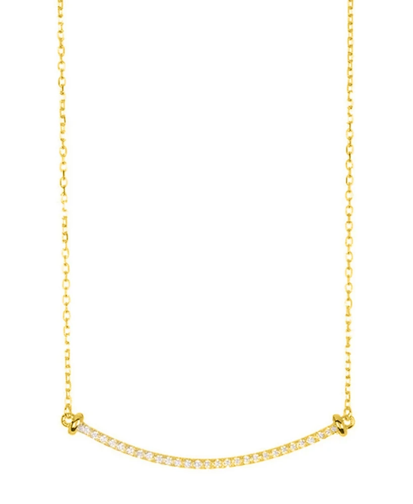 Adornia Gold Curved Bar Necklace