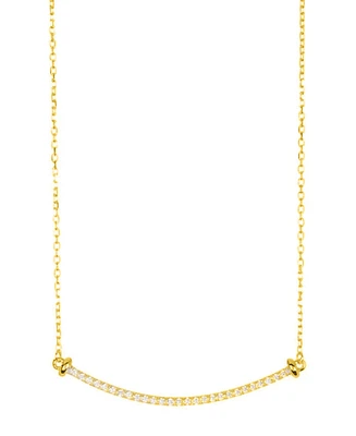 Adornia Gold Curved Bar Necklace