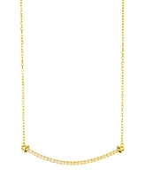 Adornia Gold Curved Bar Necklace