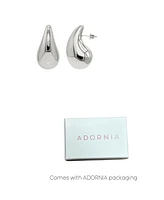 Adornia Silver Tarnish Resistant Teardrop Sculptural Stud Earrings