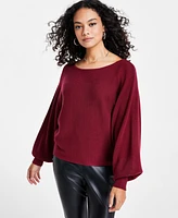 Bar Iii Petite Bishop-Sleeve Sweater, Created for Macy's