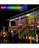 Yescom DELight 150' 2 Wire Led Rope Light Home Party Xmas In/Outdoor Decoration Lighting Red