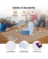 Yescom 48x36" Rectangle Pvc Floor Mat Studded Back 2.5mm for Low Pile Carpet Home Office Chairs