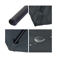 15FT Double-sided Patio Umbrella Sun Shade Fade Resistant Crank Outdoor Garden Market