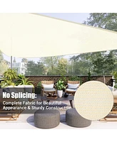 Yescom 20 Ft 97% Uv Block Triangle Sun Shade Sail Canopy Cover Net Outdoor Patio Deck