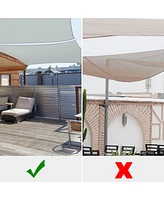 2 Pack 10x10 Ft 97% Uv Block Square Sun Shade Sail Canopy Cover Net Outdoor Yard