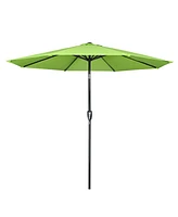 Yescom 9Ft UV50+ 3000PA Outdoor Table Patio Umbrella with Crank Tilt Aluminum Sunshade Deck Garden Yard Poolside Market