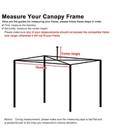 Yescom InstaHibit 9.6x9.6Ft Pop up Canopy Top Cover 4 Sidewalls UV50+ for Replacement