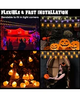 Yescom Halloween 40x Led Pumpkin String Lights Lantern Lamp Indoor Outdoor Party Decors 2024