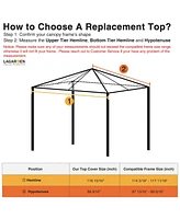 Yescom 117"x117" Canopy Top Replacement Green for Smaller 10'x10' Single-Tier Gazebo Cover Patio Garden Outdoor