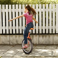 Yescom 18 In Wheel Outdoor Unicycle Skid-proof Tire Fitness Bicycle Balance Training for Adults Teenagers Kids, Orange