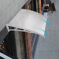 Yescom 40"x40" Outdoor Awning Patio Window Door Canopy Cover Uv Protection Hollow Sheet