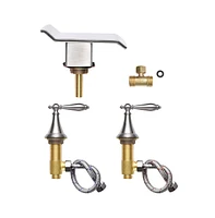 Yescom Tall Brushed Nickel Widespread Bath Sink/Roman Tub Waterfall Faucet