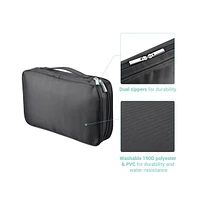Byootique Portable Multi Brush Holder Makeup Bag Cosmetic Organizer Polyester Storage Travel Case with Belt Strap (Only Bag)