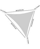 Yescom 22 Ft 97% Uv Block Triangle Sun Shade Sail Hdpe Canopy Cover Net Poolside Yard